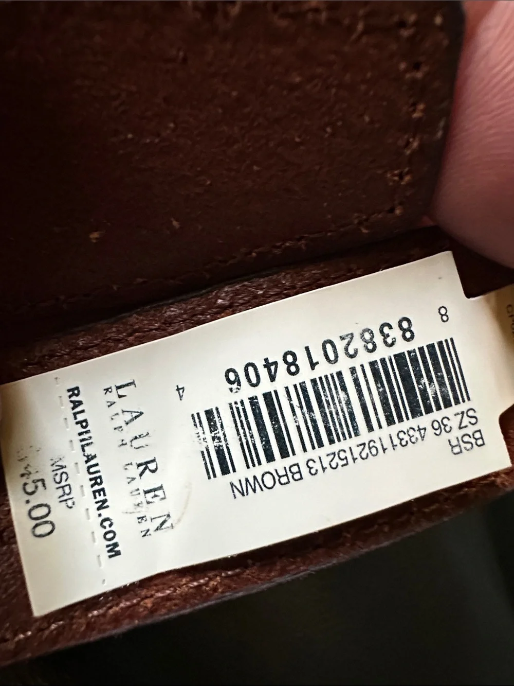 Lauren Ralph Lauren New Leather Men's Belt in Brown